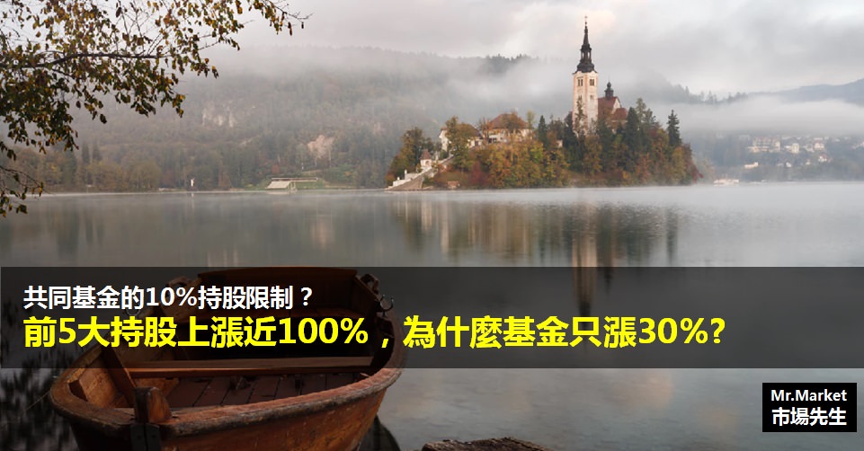 共同基金的10%持股限制》前5大持股上漲近100%，為什麼基金只漲30%?