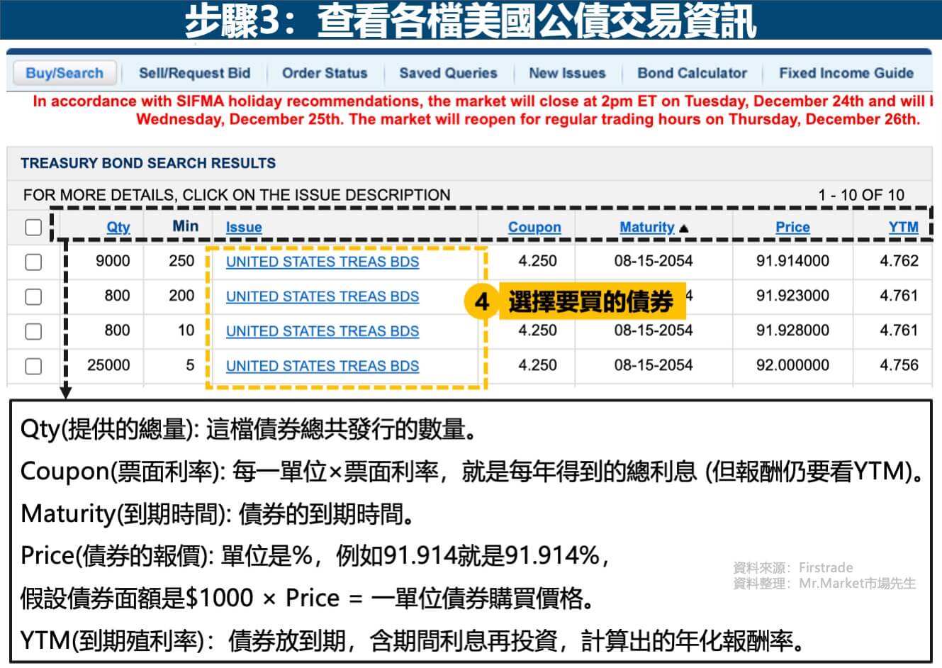 Firstrade買美債步驟三