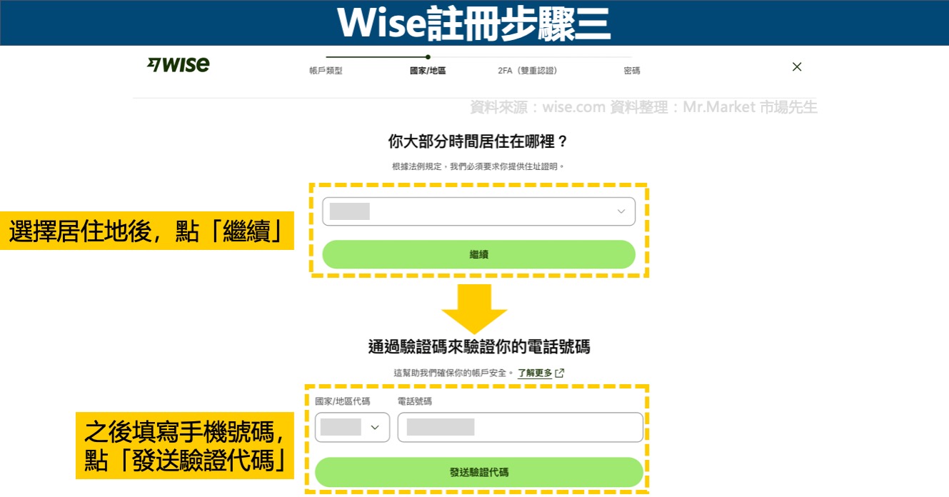 Wise註冊步驟三