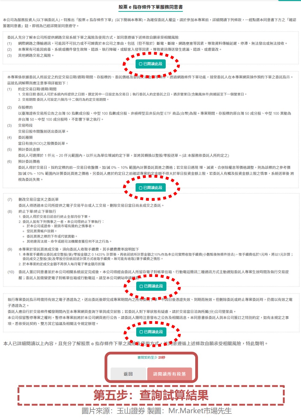 第五步：查詢試算結果