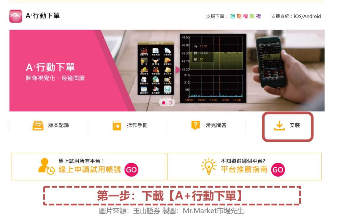 第一步：下載【A+行動下單】