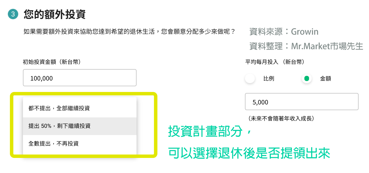 Growin退休試算3