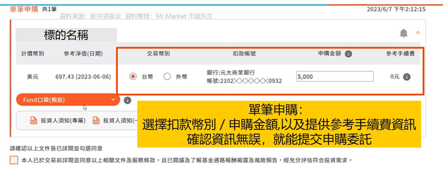 鉅亨買基金流程5 