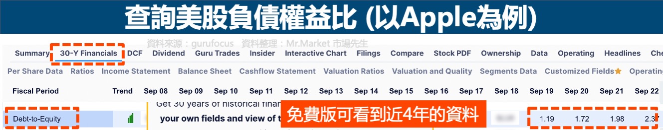 負債權益比查詢-美股