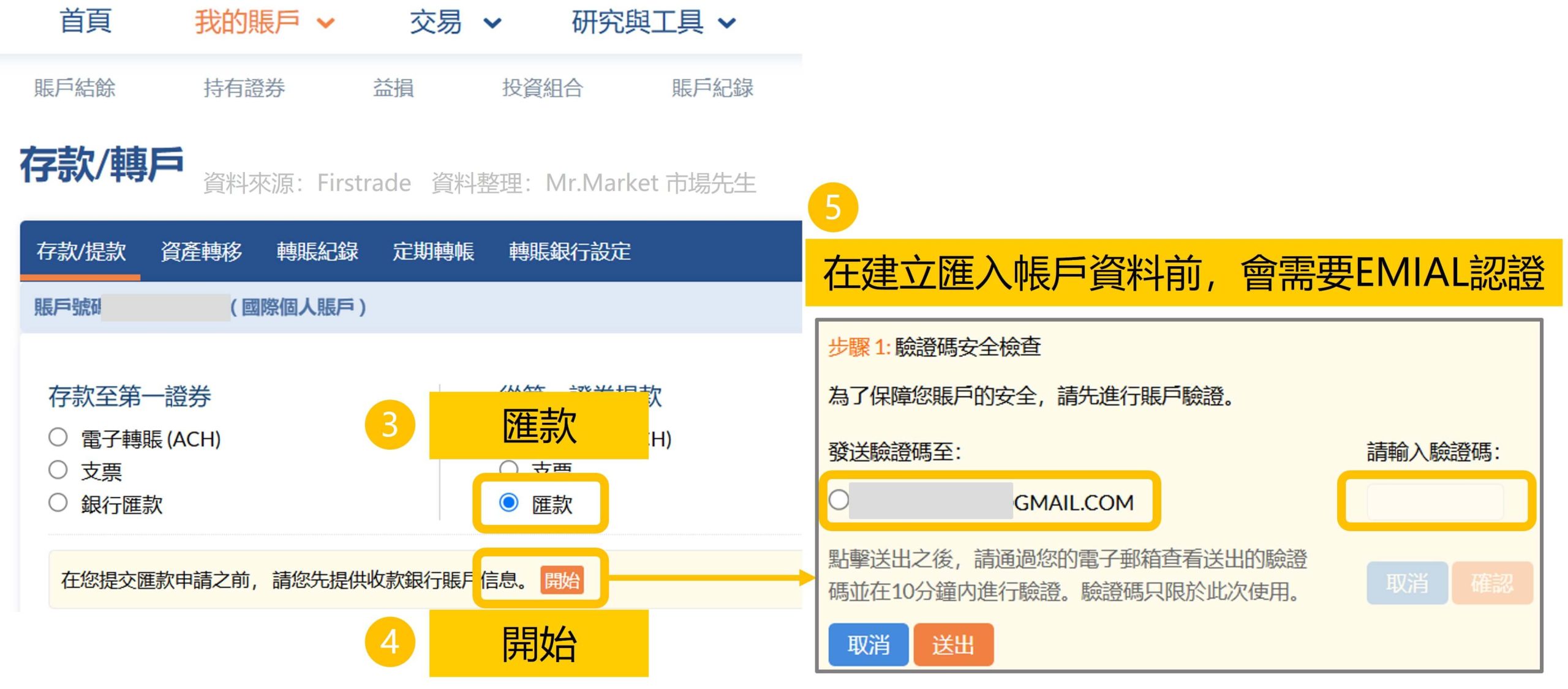 Firstrade 出金流程