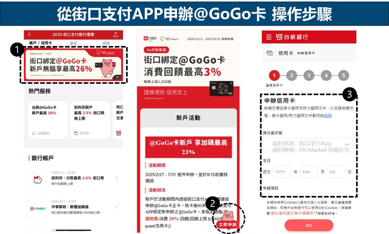 從街口app如何申辦@GoGo卡