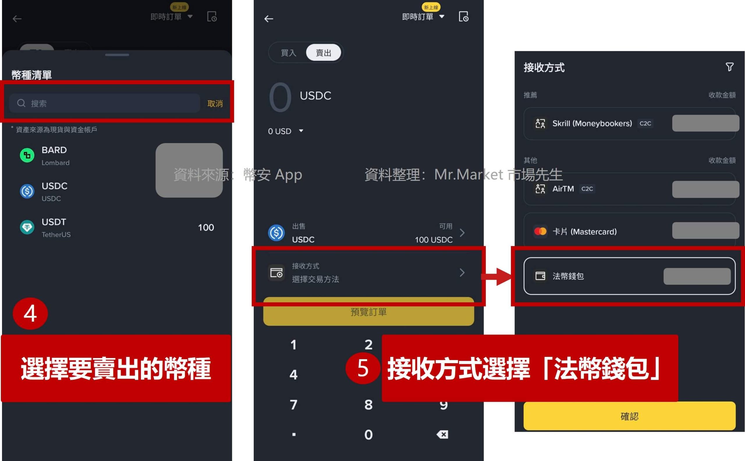 幣安電匯出金(4種出金) 