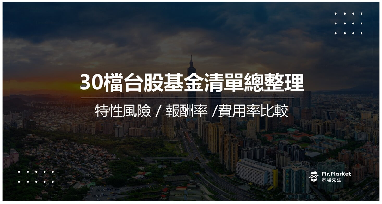 30檔台股基金清單總整理: 特性風險/報酬率/費用率比較
