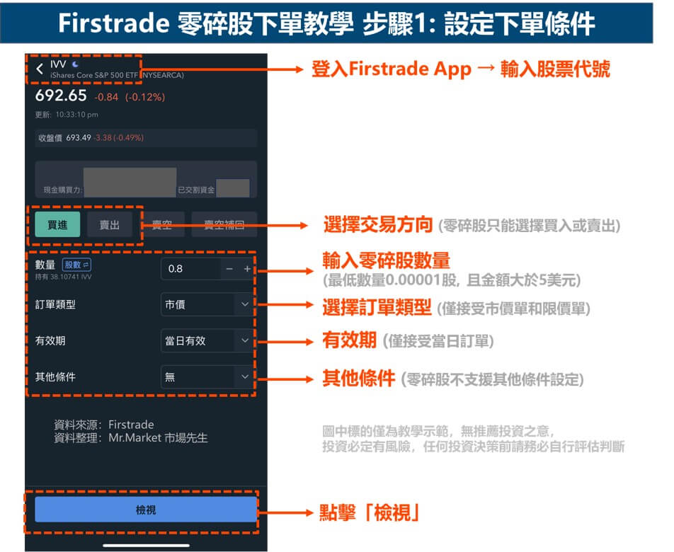 firstrade美股零碎股下單教學